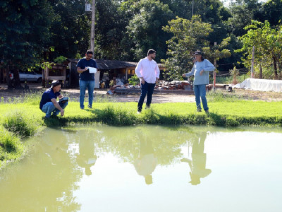 Sorriso: Técnicos da Secretaria de Agricultura Familiar visitam assentamento Jonas Pinheiro para acompanhamento da piscicultura