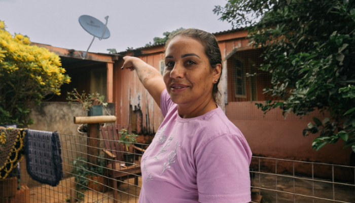 Beneficiário do Mato Grosso do Sul comemora a chegada de sua antena digital