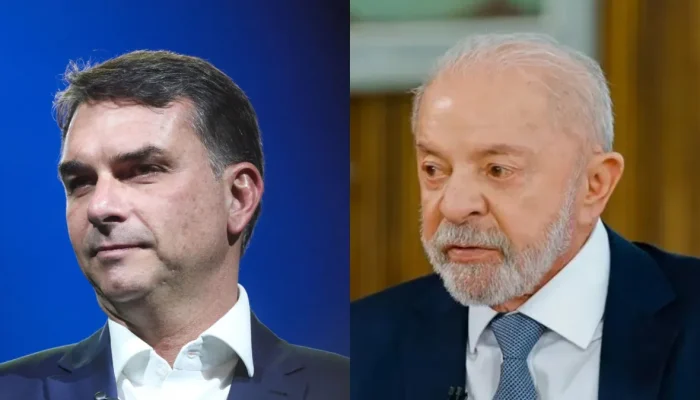 O senador Flávio Bolsonaro (PL-RJ) e o presidente Luiz Inácio Lula da Silva (PT)  • Estadão Conteúdo/Ricardo Stuckert