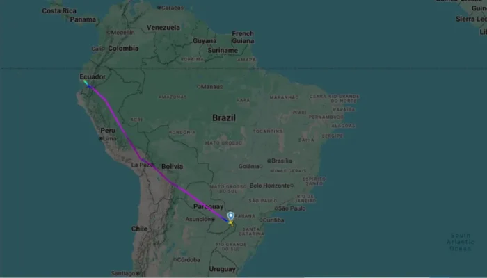Site-FlightRadar-mostra-percurso-do-aviao-em-que-estaria-Flavio-Bolsonaro-e-a-familia-dele